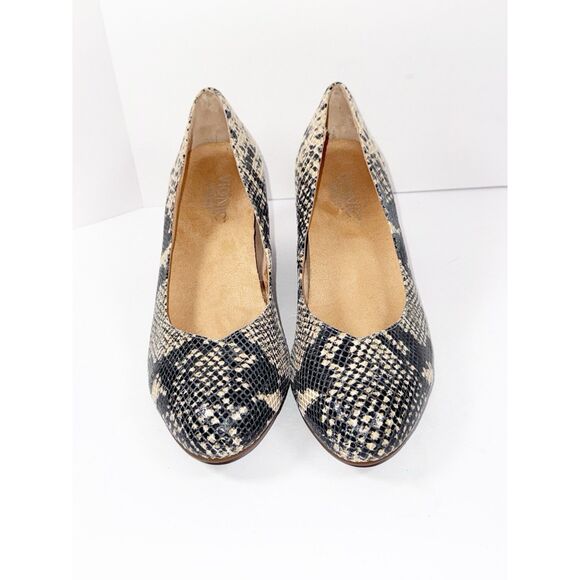 Vionic Antonia Pump Wedge Heel Slip On Shoes Snake Comfort Arch Support Office 8 - Picture 7 of 16